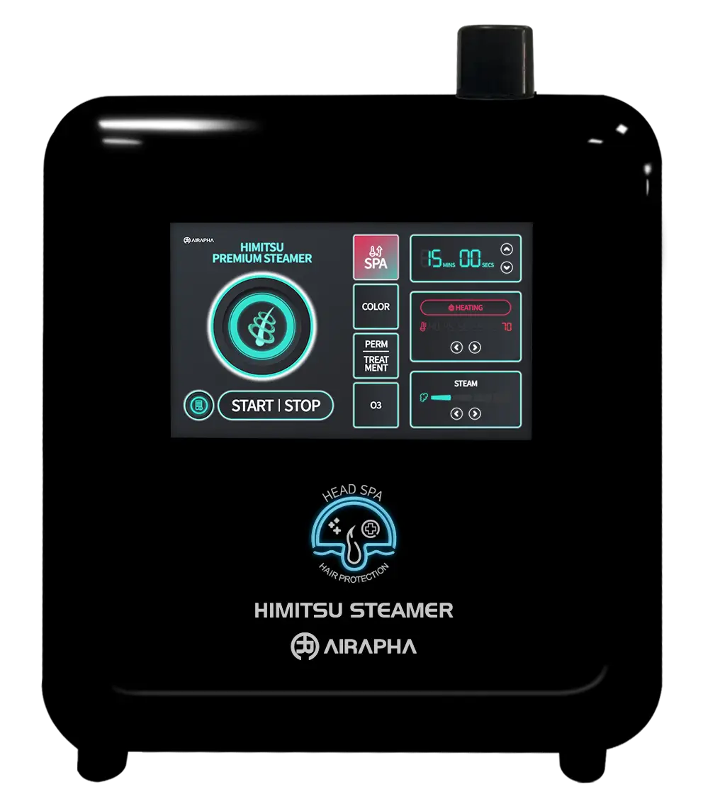 AIRAPHA Himitsu Steamer Premium Mini – steamer professionnel compact pour le soin des cheveux et du cuir chevelu