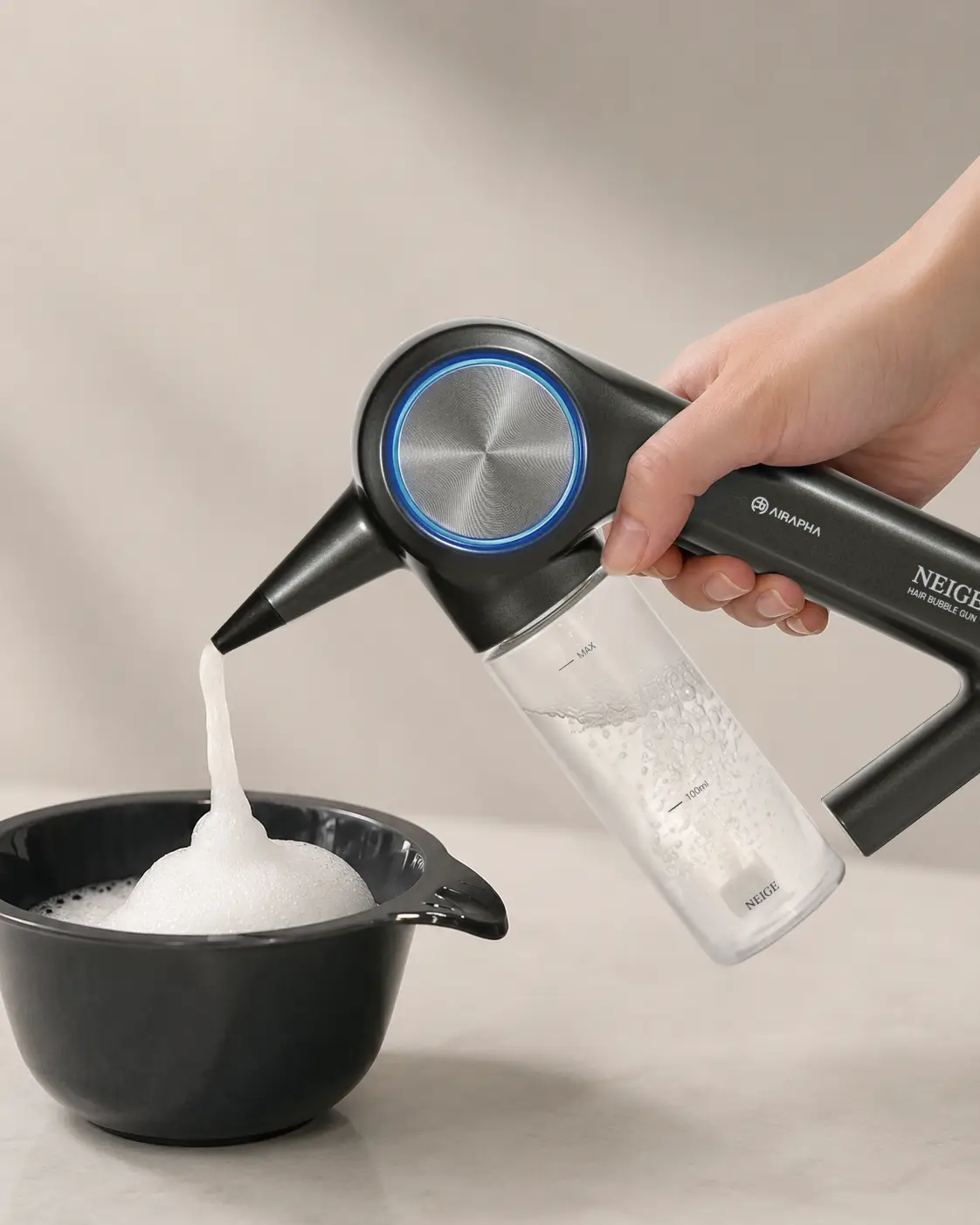 AIRAPHA Neige Plus Foamer – cordless professional foam device for shampoo and neutralizing liquid