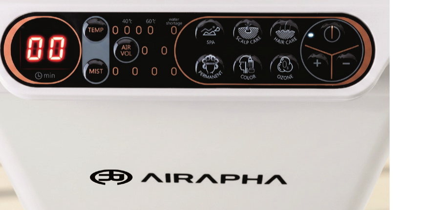 Bedieningsdisplay van de AIRAPHA Hane Steamer